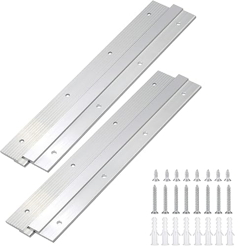 Percha de fotos con tacos franceses de 12 pulgadas, kit de aluminio para colgar espejos con accesorios, ideal para obras de arte, pizarra blanca,