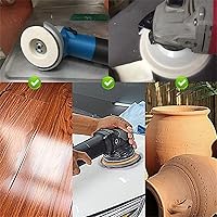 Vista 5 de Drkicsy 5 discos de rueda de pulido de lana, disco de fieltro de lana de 4 pulgadas de diámetro, almohadilla de rueda de pulido para amoladora