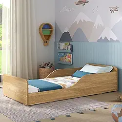 Cama Infantil Montessoriana Suspiro Multimóveis BB2379 – 100% MDF Madeirado, p/Colchão 70x150cm, Estilo Seguro e Charmoso, 3 Anos de Garantia
