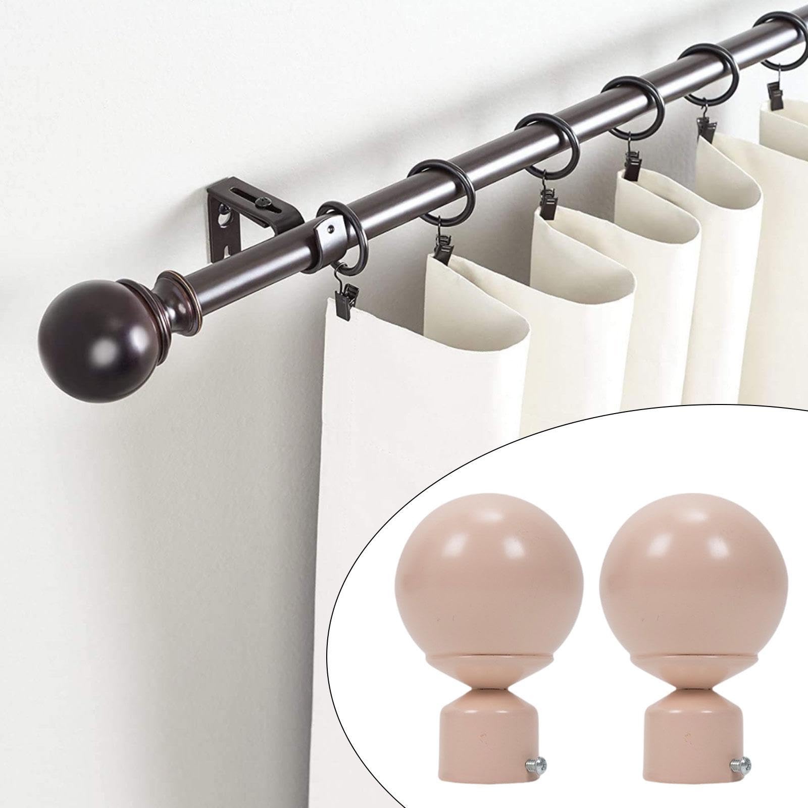 predolo Coppia estremità Decorativa per Asta Tenda in Metallo con Finitura Elegante E Installazione Semplice Adatti per Soggiorno Camera da Letto Ufficio, 5 Pezzi