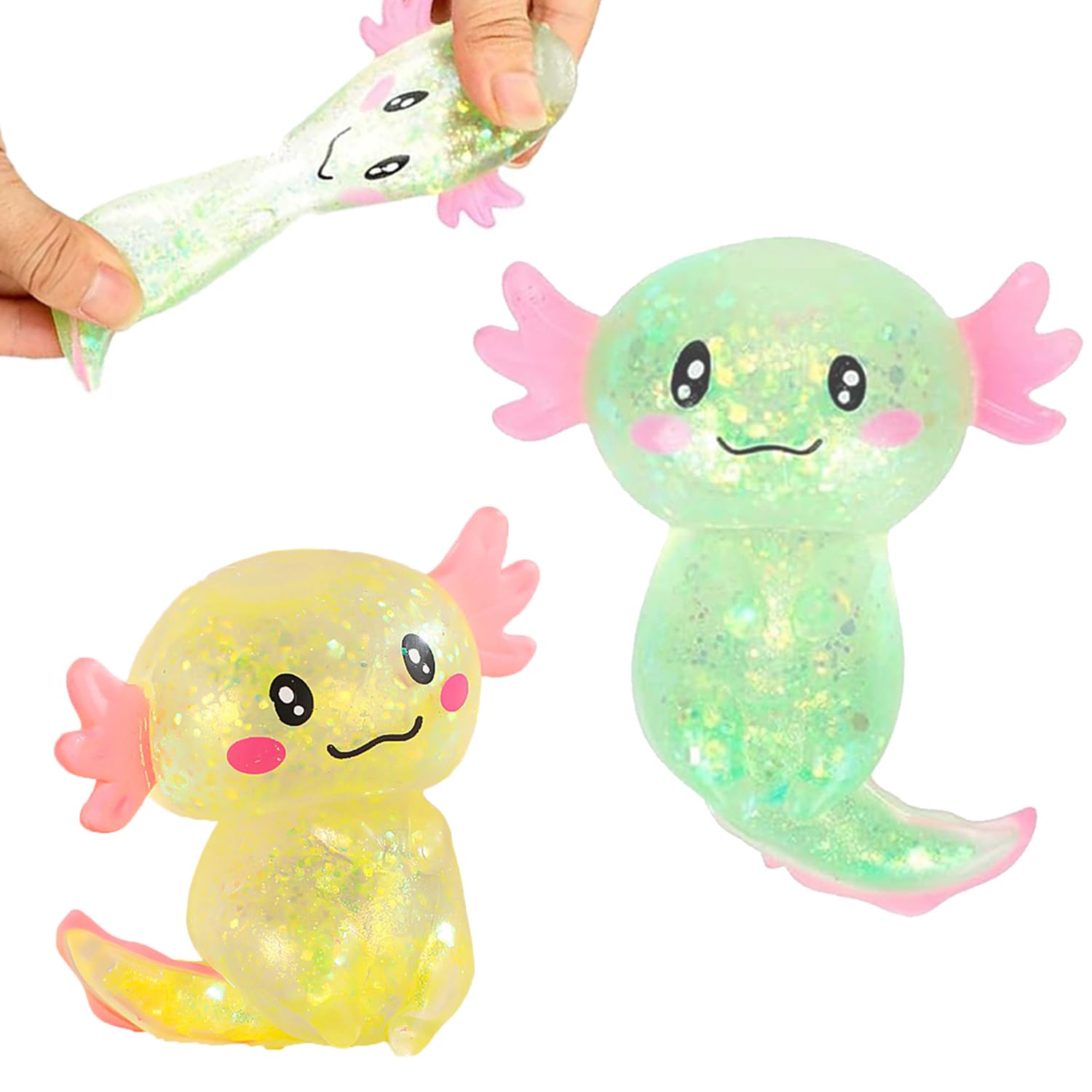 Lot De 2 Jouets à Presser Axolotl | Anti-Stress, Sensoriel, Couleurs Aléatoires, Pour Enfants Et Adultes - 6