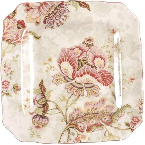 222 Fifth Gabrielle Plato cuadrado para ensalada Gabrielle Plato cuadrado para ensalada, color crema