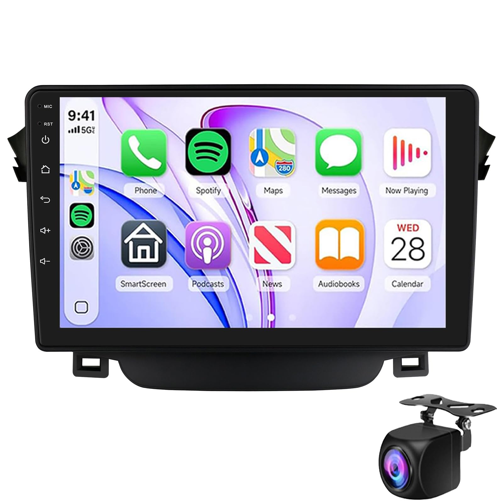Android Car Radio For Hyu-ndai I30 / Elantra GT 2011–2017 9-Inch Car Radio Display, Wireless CarPlay & Android Auto DSP Audio 32-Band EQ FM/RDS GPS/WiFi/Bluetooth + AHD Rear Camera(Color:WIFI 1G+32G)