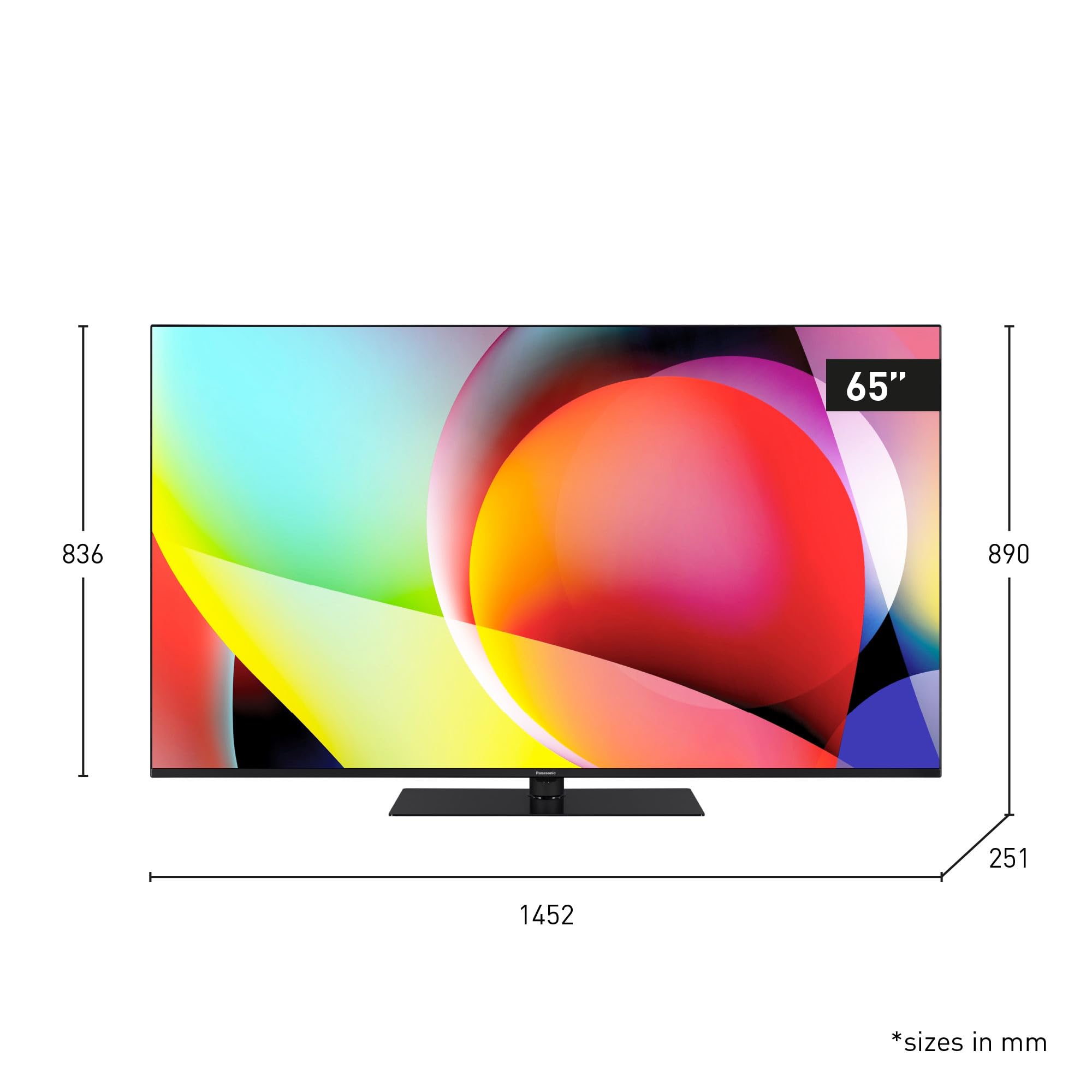 Panasonic TN-65W70AEZ Série W70 65 Pouces 4K Ultra HD LED Smart TV 2024 Assistant Google Chromecast Dolby Vision Atmos Mode Jeux Bluetooth