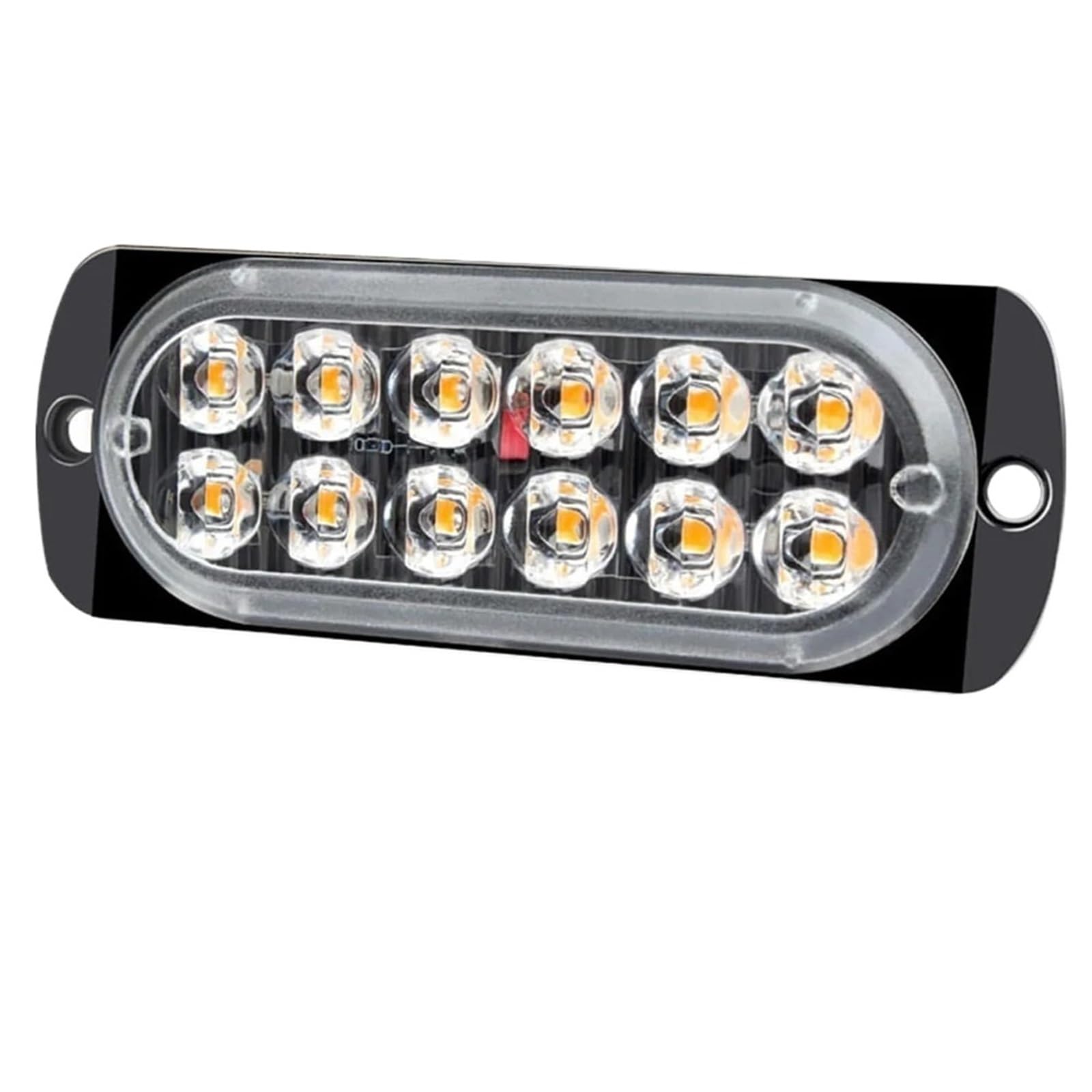 Luces de emergencia for coche con 48 LED, luz estroboscópica ámbar de advertencia intermitente, luz de señalización de tráfico, 12/24 V, for camión/remolque.(Yellow White)