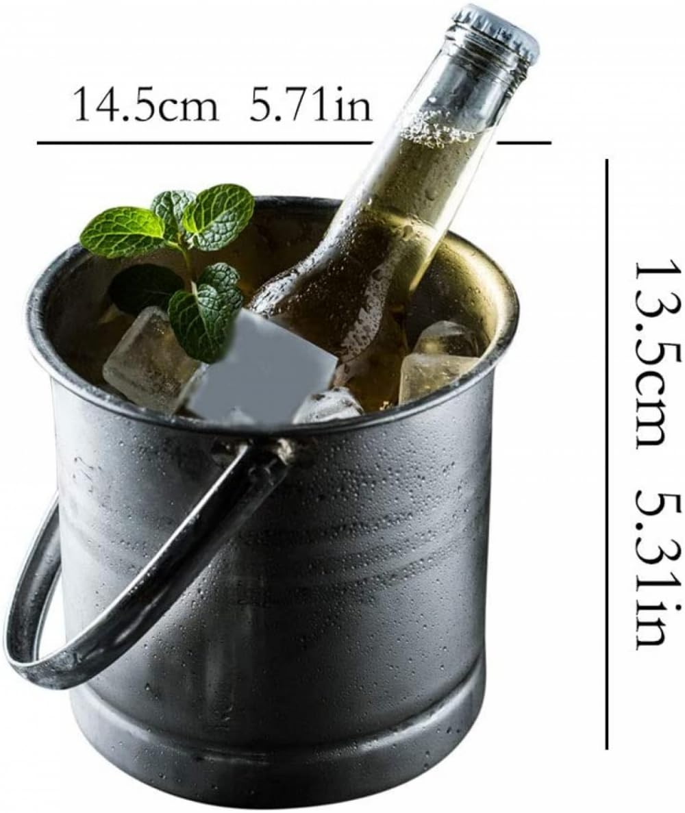 Secchio per il ghiaccio in acciaio inossidabile con manico per bevande domestiche Secchio per il ghiaccio Secchio per il ghiaccio Secchio per