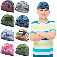 8Pcs Kids Helmet Liner Skull Cap Unisex Baby Beanie Cap Football Sports Wicking Cap Running Hat