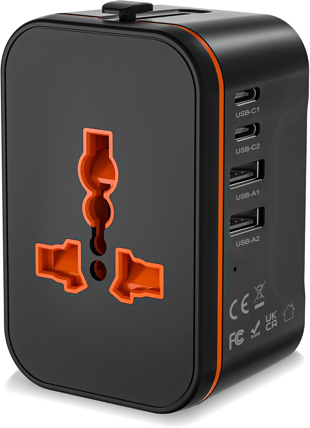 rts Universal Travel Adapter, Worldwide Wall Travel Plug, 2 USB C, 2 USB A and 1 Multi AC Outlets Travel Charger, International Power Adapter, European Power Plug for EU UK USA AU, Travel Essentials-image-32