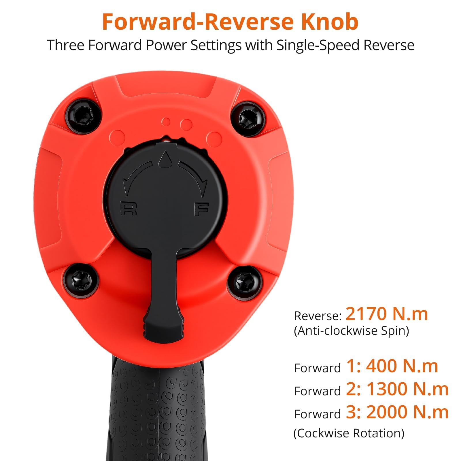 Proster Llave de Impacto Neumática Pistola de Impacto 1/2" Atornillador de Impacto Neumática 1600ft-lb/2170N.m con 8 Llaves de Vaso 13-24mm para Uso en Automoción, Talleres y Garajes