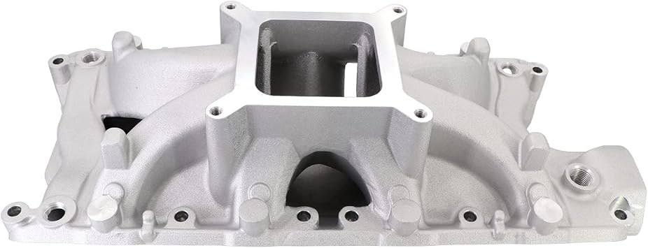 Aluminum High Rise Single Plane Intake Manifold Compatible with Ford Small Block Windsor 221 260 289 302 5.0L V8 SBF Engines 1962-2001 54031 4-Barrel Square Bore