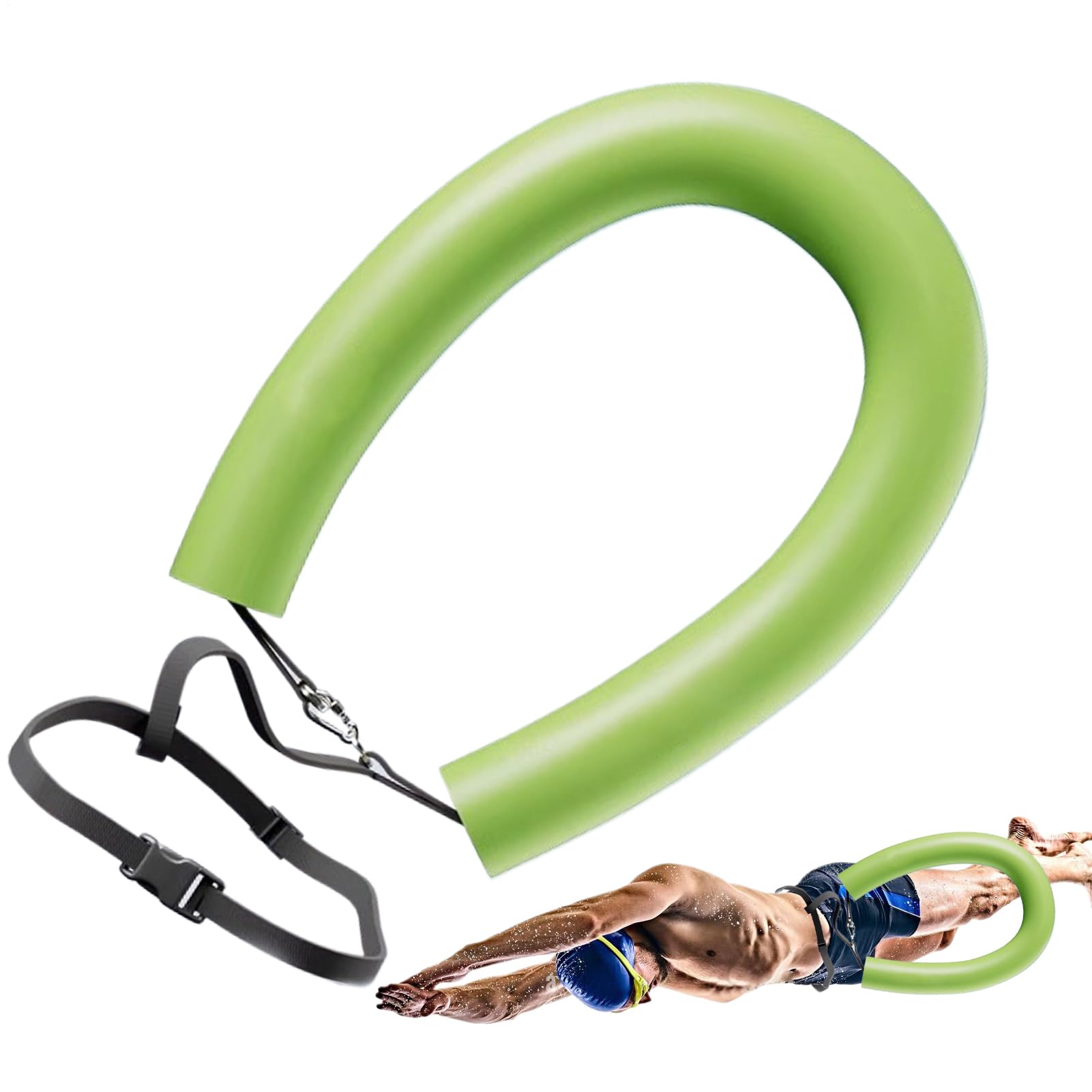 Galleggiante in Schiuma per Piscina Senza Gonfiaggio Antiperdita Alta | Barra Galleggiante in Schiuma Piscina per Laghi, Fiumi, Stagni, Principianti, Appassionati di Fitness, Donne, Ama