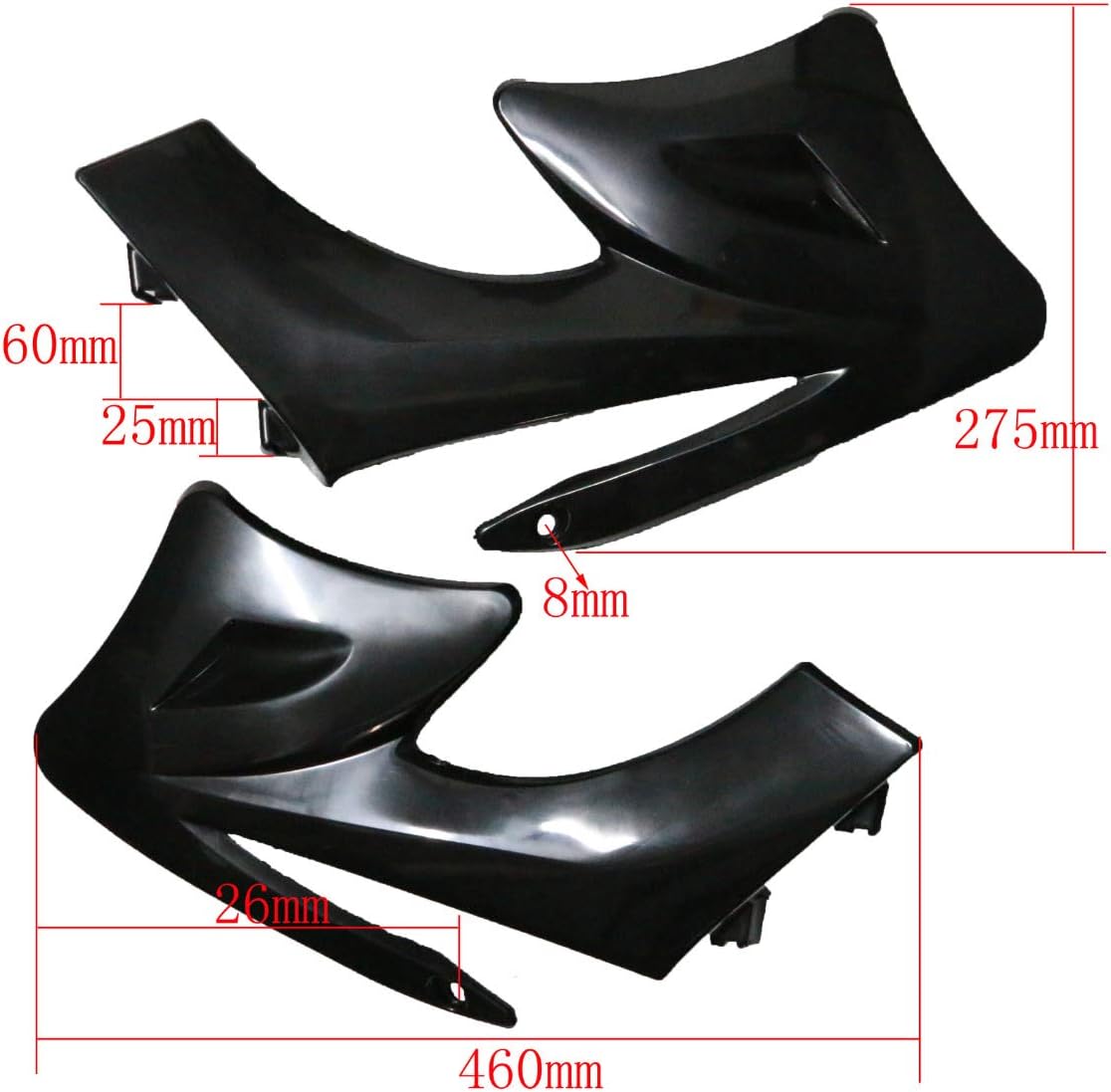 Motorcycle Full Fender Fairing Kit for Apollo 110cc 125cc 140cc 150cc 200cc 250cc Dirt Pit Bikes | Durable ABS Plastic Panels with Front, Rear Fender, Number Plate & More (Black)