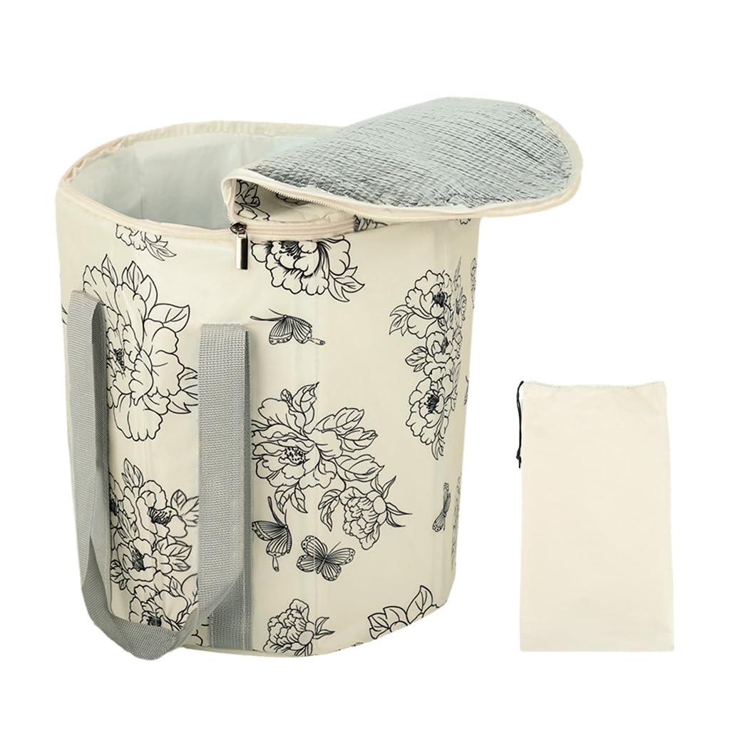 HANNEA® Foldable Feet Soaking Bath Tub Collapsible Bucket, Portable Travel Foot Soak Spa Basin, Folding Foot Bath Tub Soaking Feet Bucket for Camping Washing-image-48