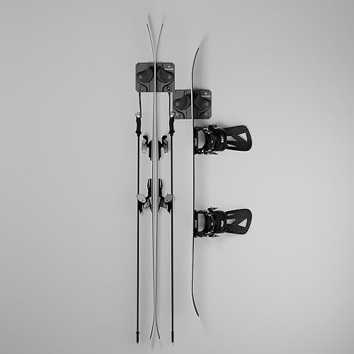 Miniatura 2 de Gravity Grabber La estantería de pared definitiva para esquís y tablas de snowboard - Se adapta a cualquier esquí o tabla de snowboard - Guarda tus