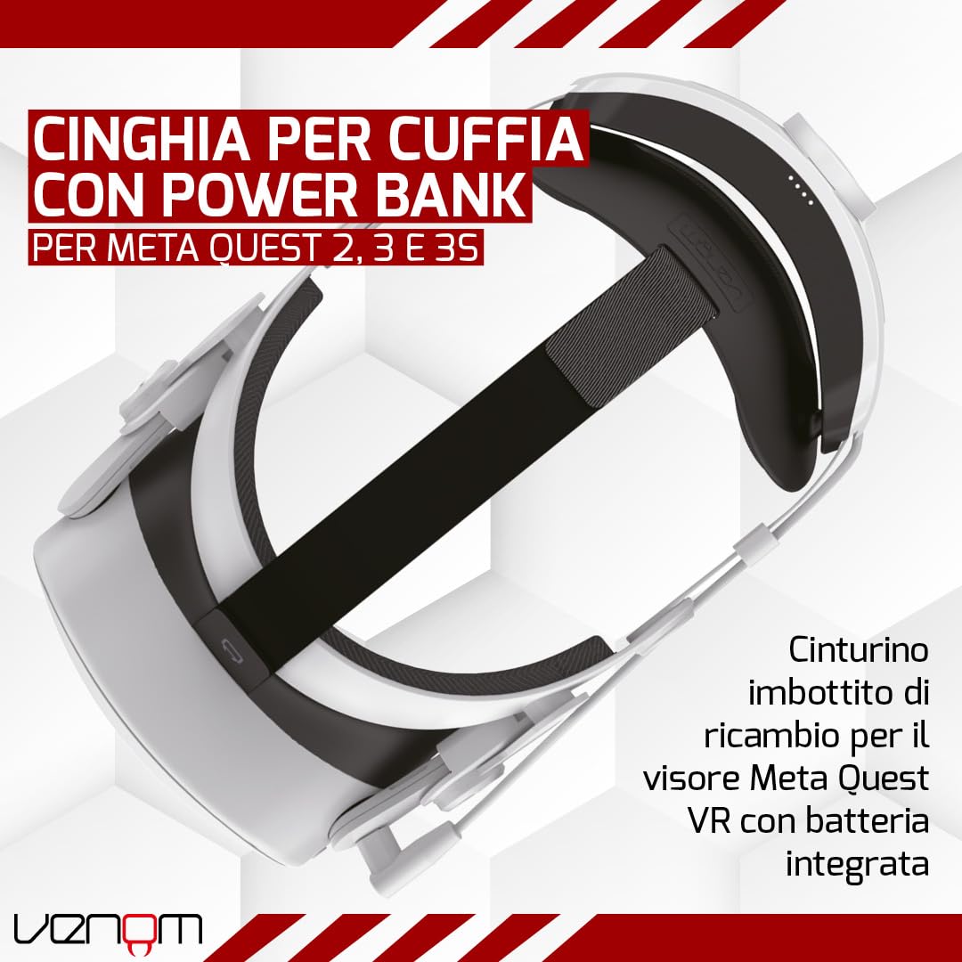 Fascia Testa Venom Power Strap Meta Quest - Dettaglio