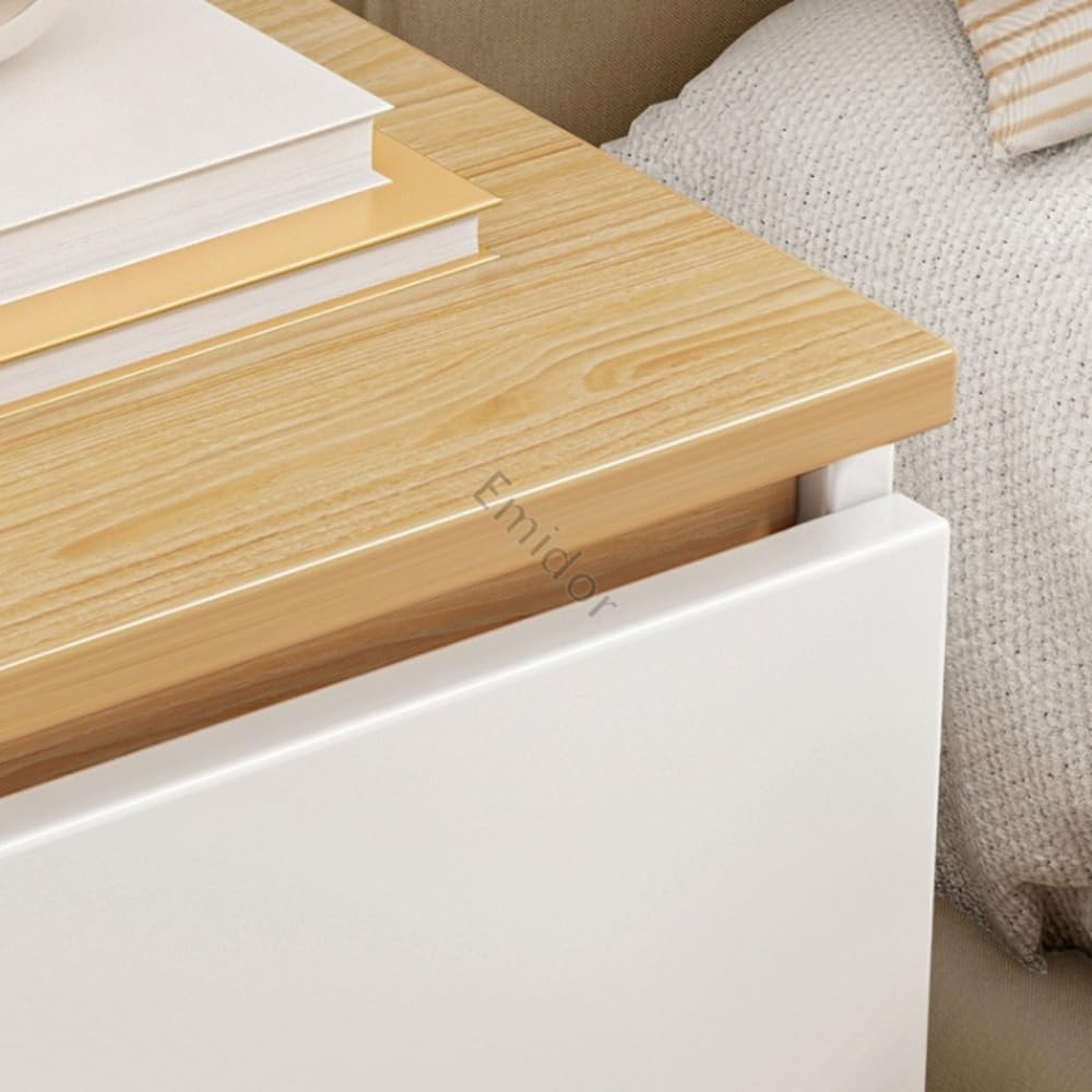 キャビネット木製ベッドサイドテーブル/サイドテーブル、小さくてシンプルな北欧風のおしゃれなスタイル、大容量の二層引き出し収納、ベッド