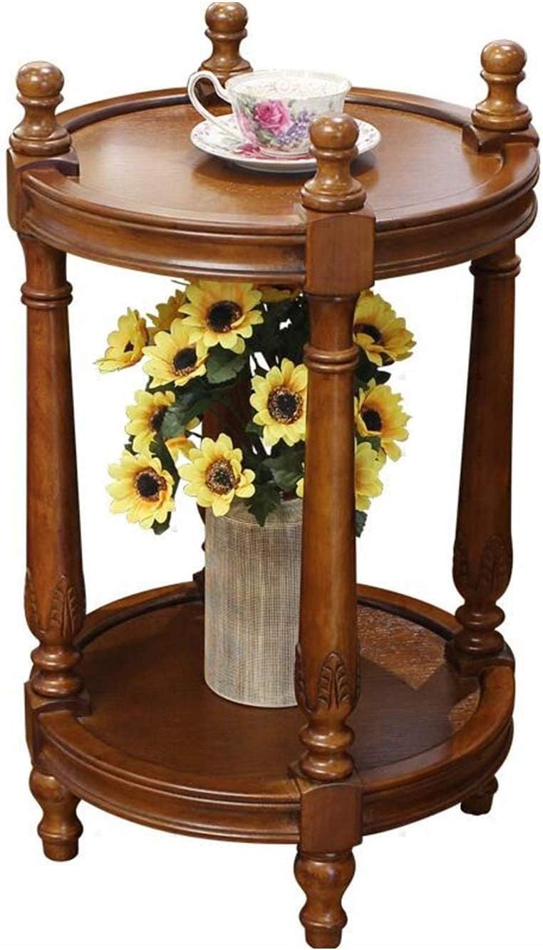 Table d'appoint en bois massif sculpté style campagnard américain pour salon