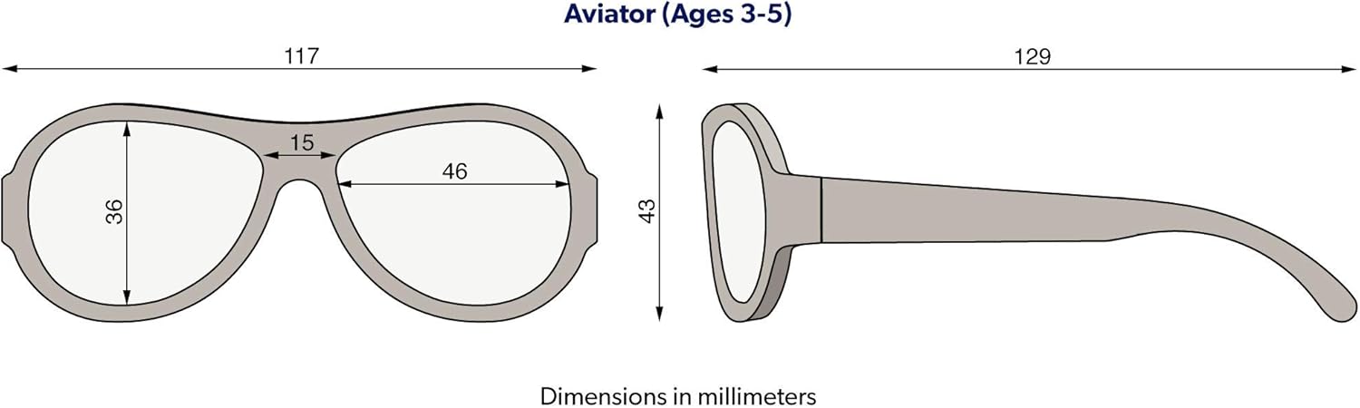 Babiators Two Tone Aviator UV Protection Childrens Sunglasses, Sea Spray, 3-5 Years : Clothing, Shoes & Jewelry