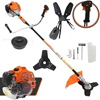 Roçadeira Lateral Vulcan Vr520h 2 Tempos 52cc 2,5hp À Gasolina Para Trabalho Pesado + Lâmina 3 Pontas e Carretel