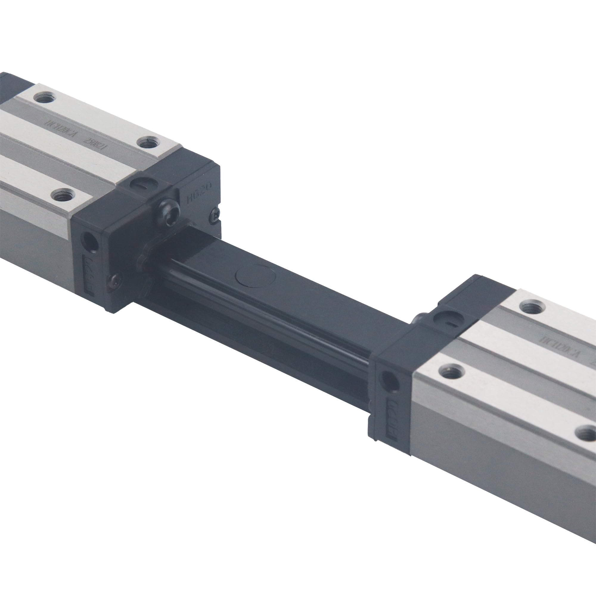 HGR20 Lot de 2 rails linéaires 400 mm noirs avec 4 blocs de glissière HGH20CA 20 mm Kit de glissement pour imprimante 3D DIY
