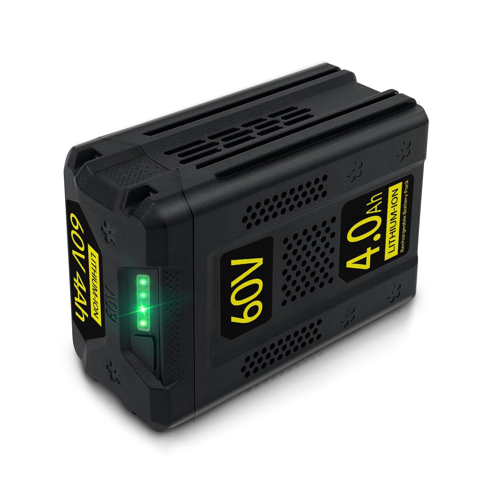 4.0Ah Battery Replacement for Greenworks 60V, New Upgraded 5X Longer Runtime, 240Wh 1200+ Cycles, Lithium Ion, Fits 75+ Greenworks 60V Tools Lawn Mower Blower Trimmer LB60A03 LB60A02 LB60A00 LB605