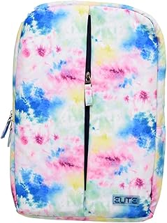Elite fabric backpack with zipper pocket and colorful design for laptop - multi color
