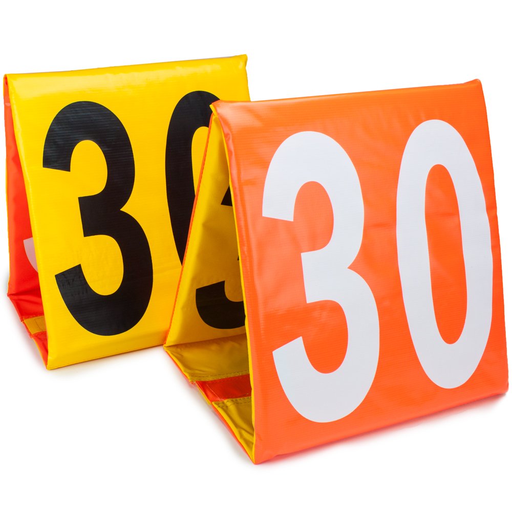 CSG Heavy Duty Large Size Football Field Yard Markers - Complete Set of 11!