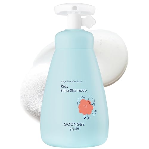 GOONGBE Champú Sedoso para Niños - Champú Coreano Suavizante para Cabello Infantil - Cabello Brillante y Sedoso para Cabello Débil, Encrespado y
