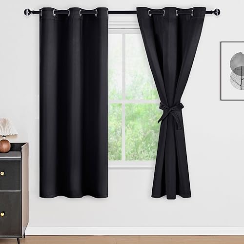 Miniatura 133 de DWCN Cortinas opacas 100% grises de 84 pulgadas de largo para dormitorio con forro negro, doble capa con aislamiento térmico, paneles de cortina