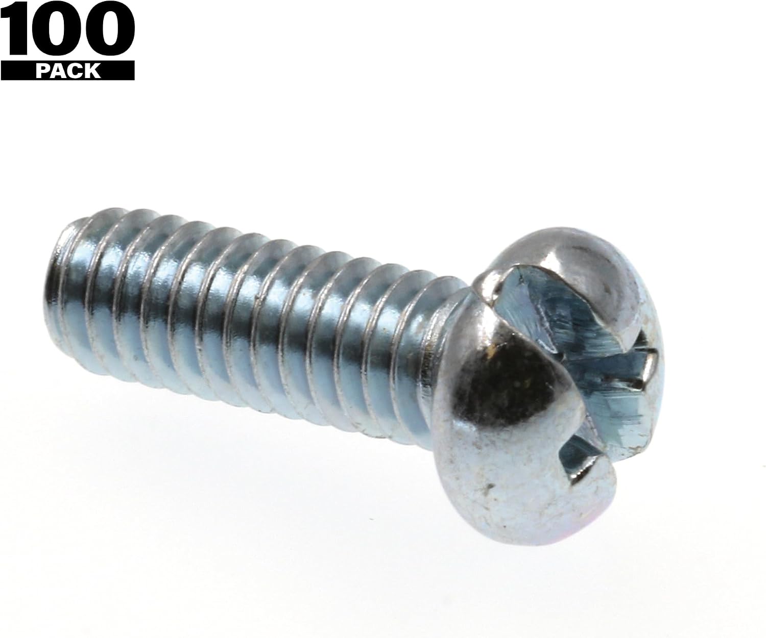 Prime-Line 9003455 Machine Screw, Round Head, Slotted/Phillips Combo, #8-32 X 1/2 in, Zinc Plated Steel, Pack of 100