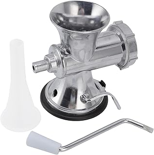 Manual Meat Grinder, Aluminum Alloy Meat Mincer with Suction Cup Base for Home Kitchen Restaurant, Sausage Filling Machine for Beef Chicken Vegetables