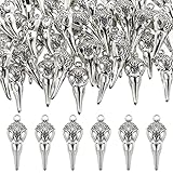 BENOSPACE 50 Pcs Raven Skull Charm Pendant Alloy Crow Skeleton Bead Tibetan Style Bird Skull Head Ac