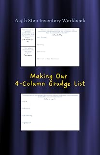 Making Our 4-Column Grudge List: A 4th Step Inventory Workbook: For Alcoholics Anonymous and other Twelve-Step Programs for sobriety