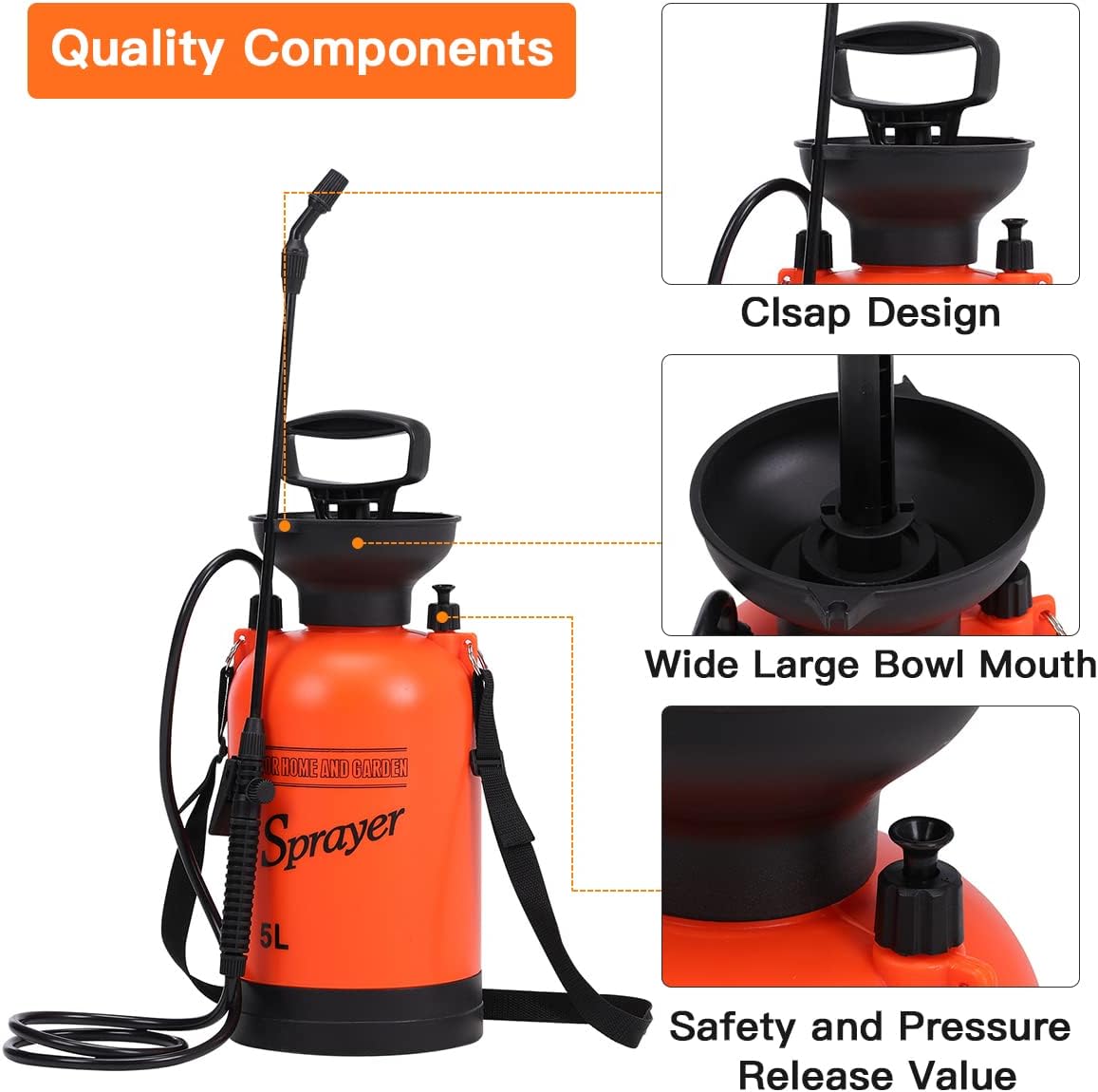 Buy FUKEA Garden Pressure Sprayer 5 Litre Pump Action Pressure Sprayer