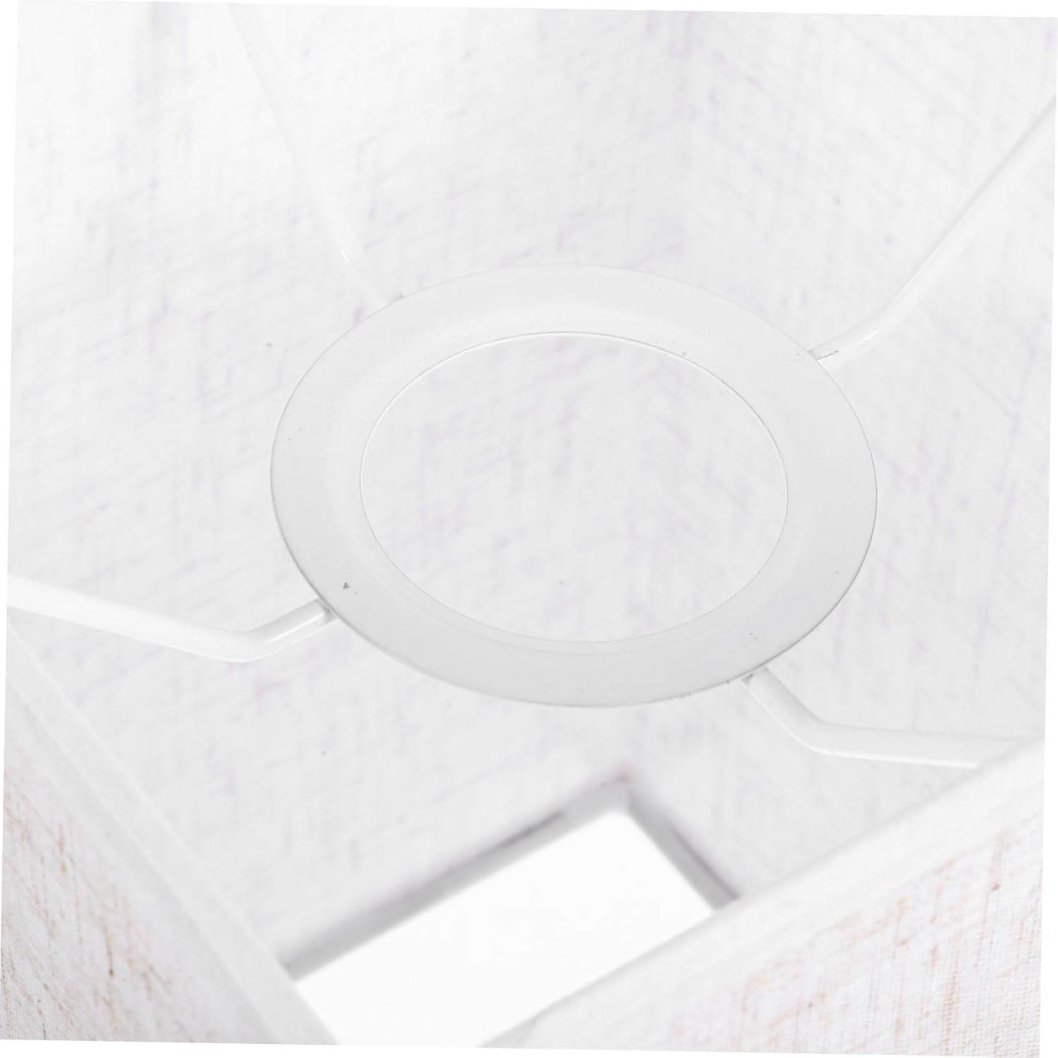 Standing Lamp Cover Square Lamp Shade Simple Cloth Lampshade Clip On Light Cover Hanging Light Protector Candle Bulbs Beige Rattan Basket