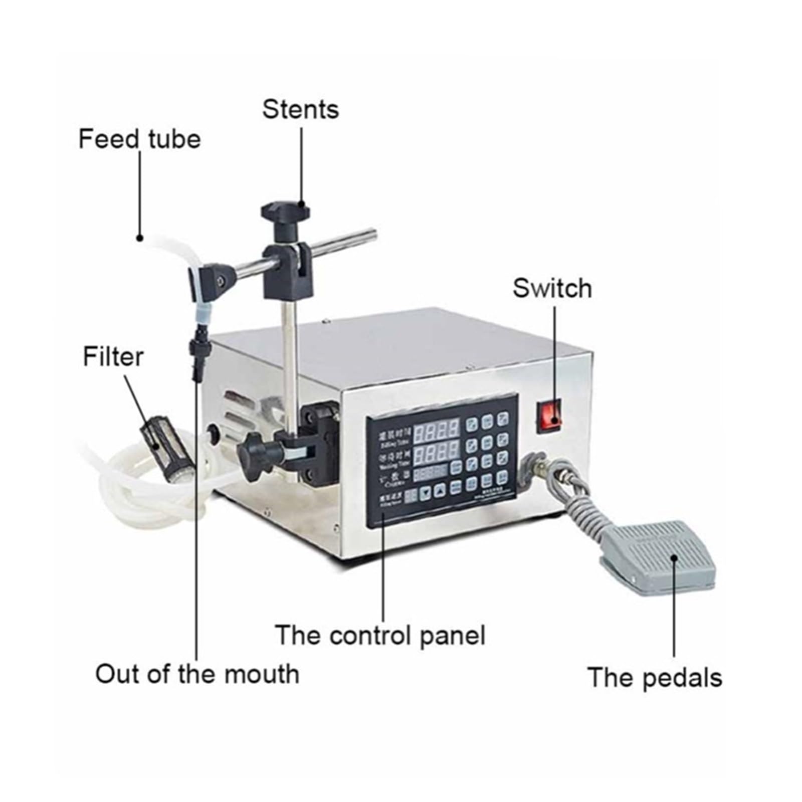Máquina llenadora de líquidos, máquina llenadora con pesaje, máquina llenadora de líquidos semiautomática con bomba digital para jugo, agua y aceite, llenado de líquidos con alta precisión y funcion