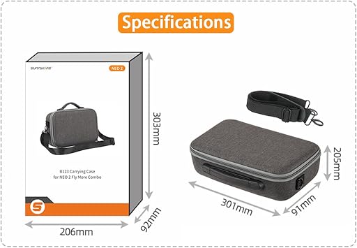 Storage Case Carry Case for DJI NEO 2, Drone RC-N3 Remote Control Combo Travel Bag Protective Bag Drone Accessories for DJI NEO 2 Fly More Combo