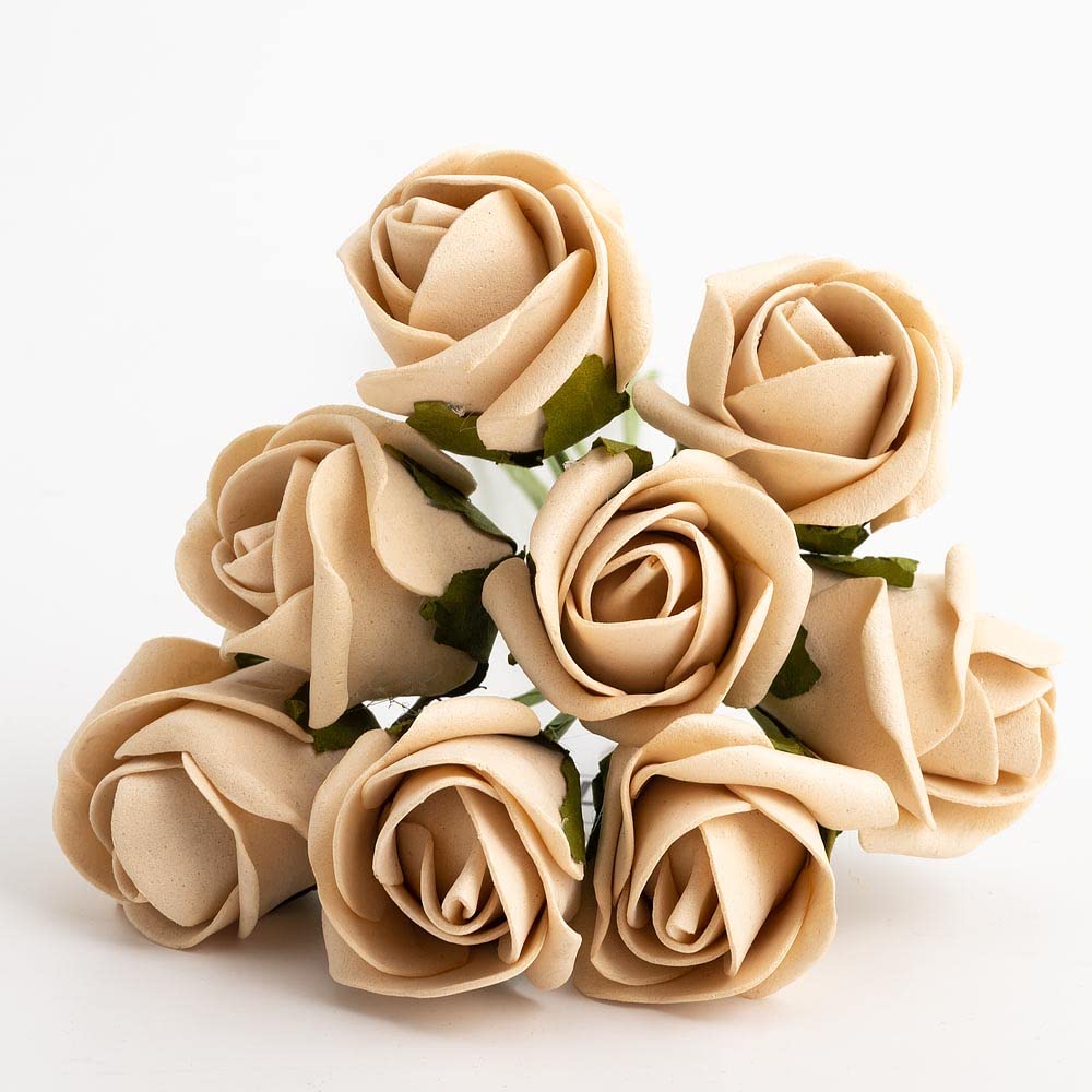 Italian Options Colourfast Artificial Foam Rose Flowers Wedding Bouquet, 3cm, Vintage Gold โ image 1