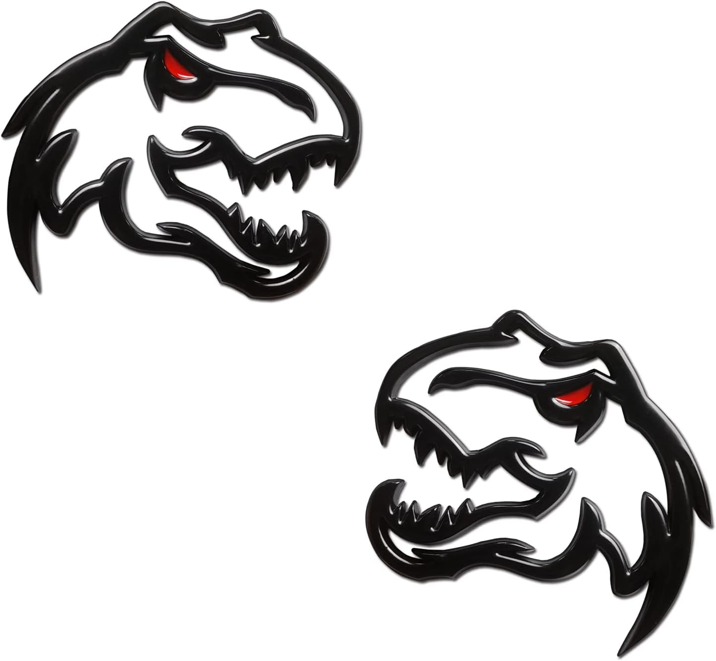 A Pair Redeye Dinosaur Metal Emblem for Dodge RAM TRX 1500 2500 3500 Charger Challenger