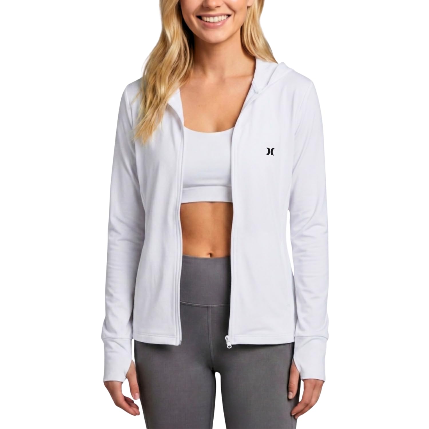 hurley sun protection lightweight jacket women - sun hoodie spf 50+ uv shirt quick dry long sleeve sun shirt outdoor