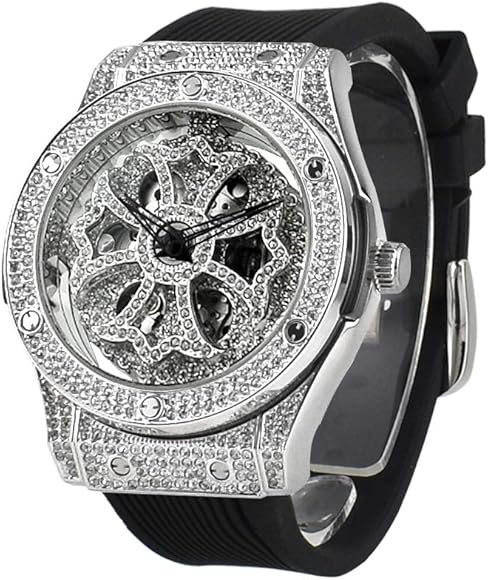 新品未使用】自動巻き時計 オクタゴン シルバー文字盤