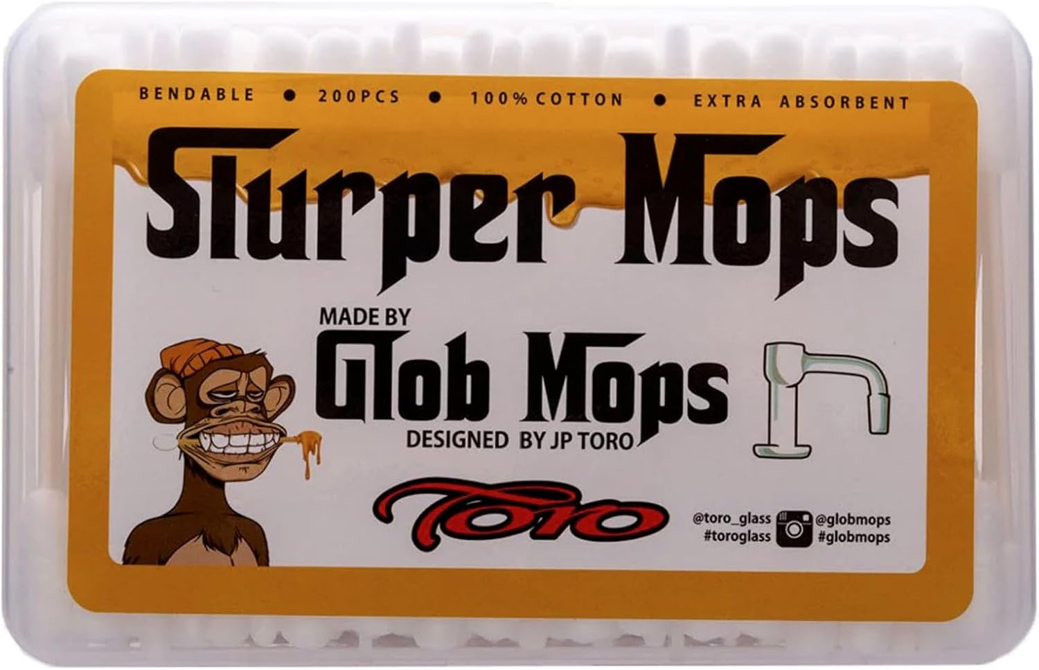 Generic Glob Mops Slurper Mops 200ct Pack of 2, White