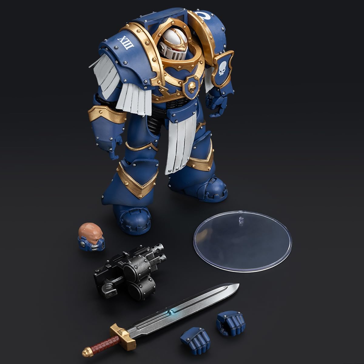 JOYTOY Warhammer 30K The Horus Heresy1/18 Action Figure Ultramarines Cataphractii Terminator Squad Sergeant with Power Sword Collection Model