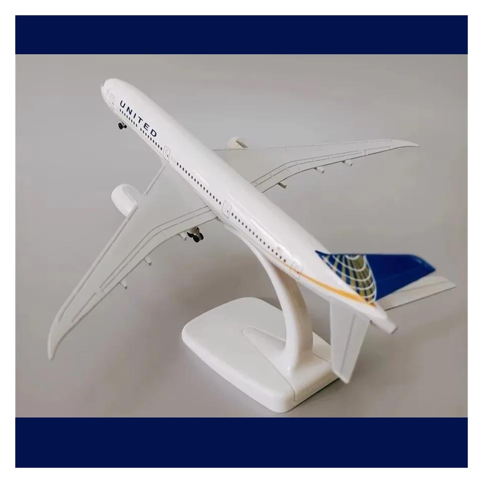 20 Centimetri per United B787 Modello di Aereo Boeing 787 Replica Mini Metallo Hobby Giocattoli Statico Ornamento Hobby Playgame Kit