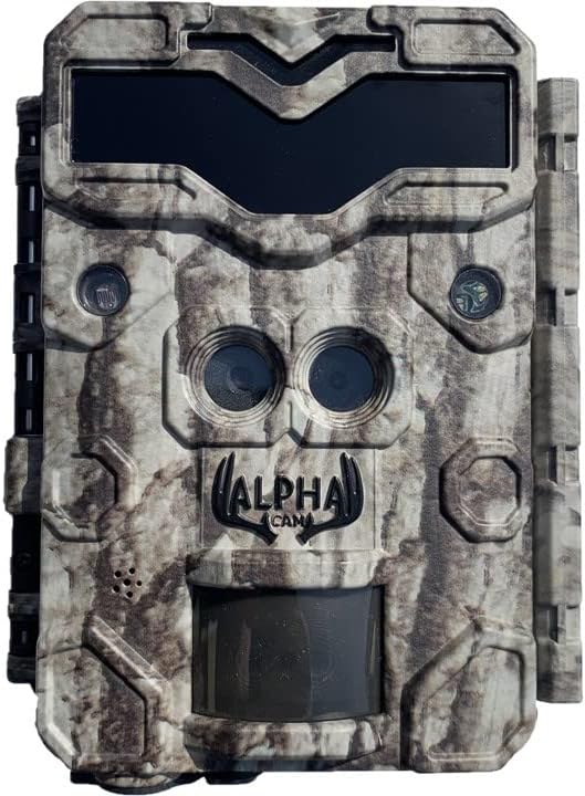 No Glow 4K Video Dual Lens Hunting Trail Camera 32MP 60fps IP67 Waterproof Scouting Cam with Ultra Fast Trigger Speed and Recovery Rate 2.4" Color Viewscreen