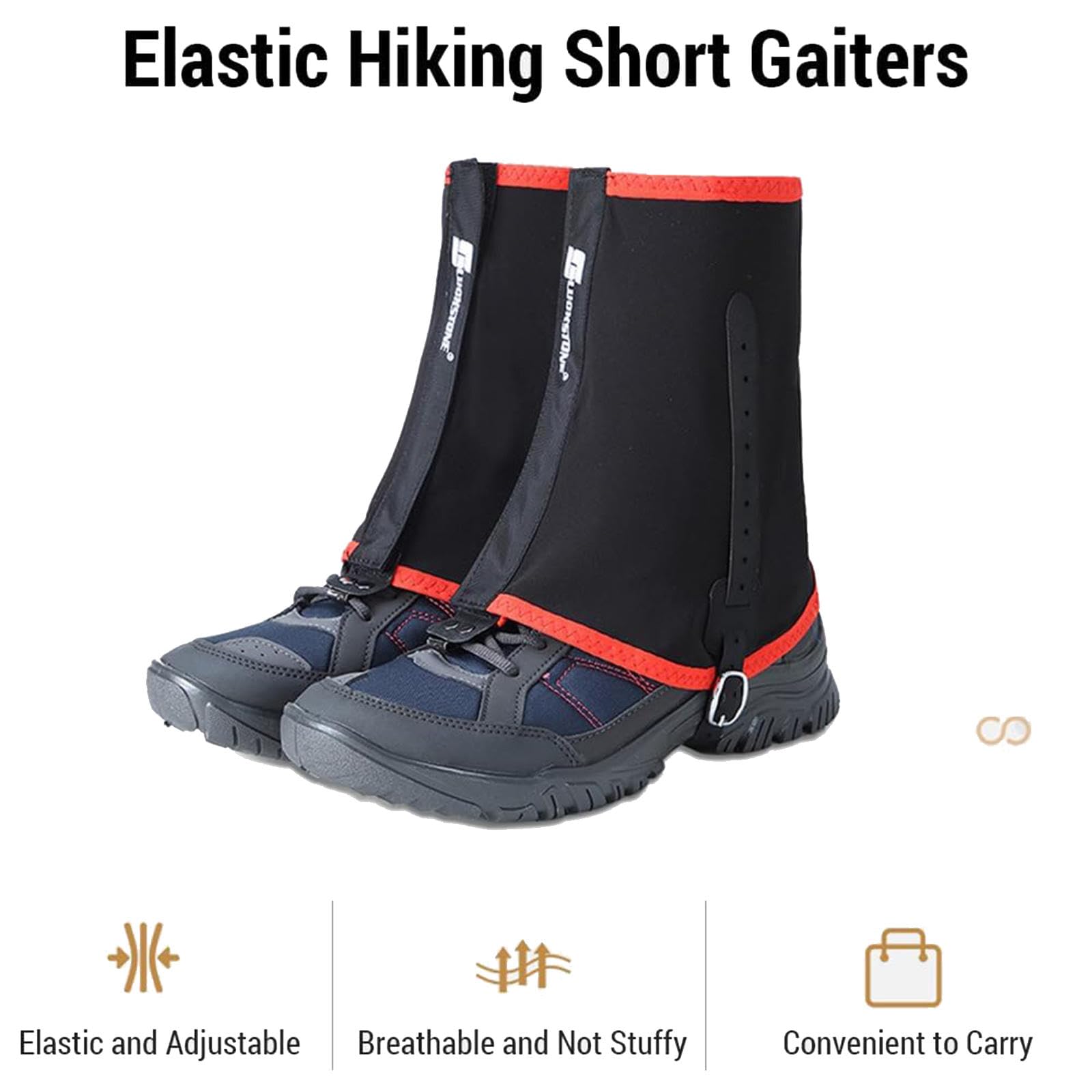 Guêtres de Jambe élastiques, Guêtres de Bottes de Neige Imperméables et Réglables pour La Randonnée, La Marche, La Chasse, l'escalade et La Raquette