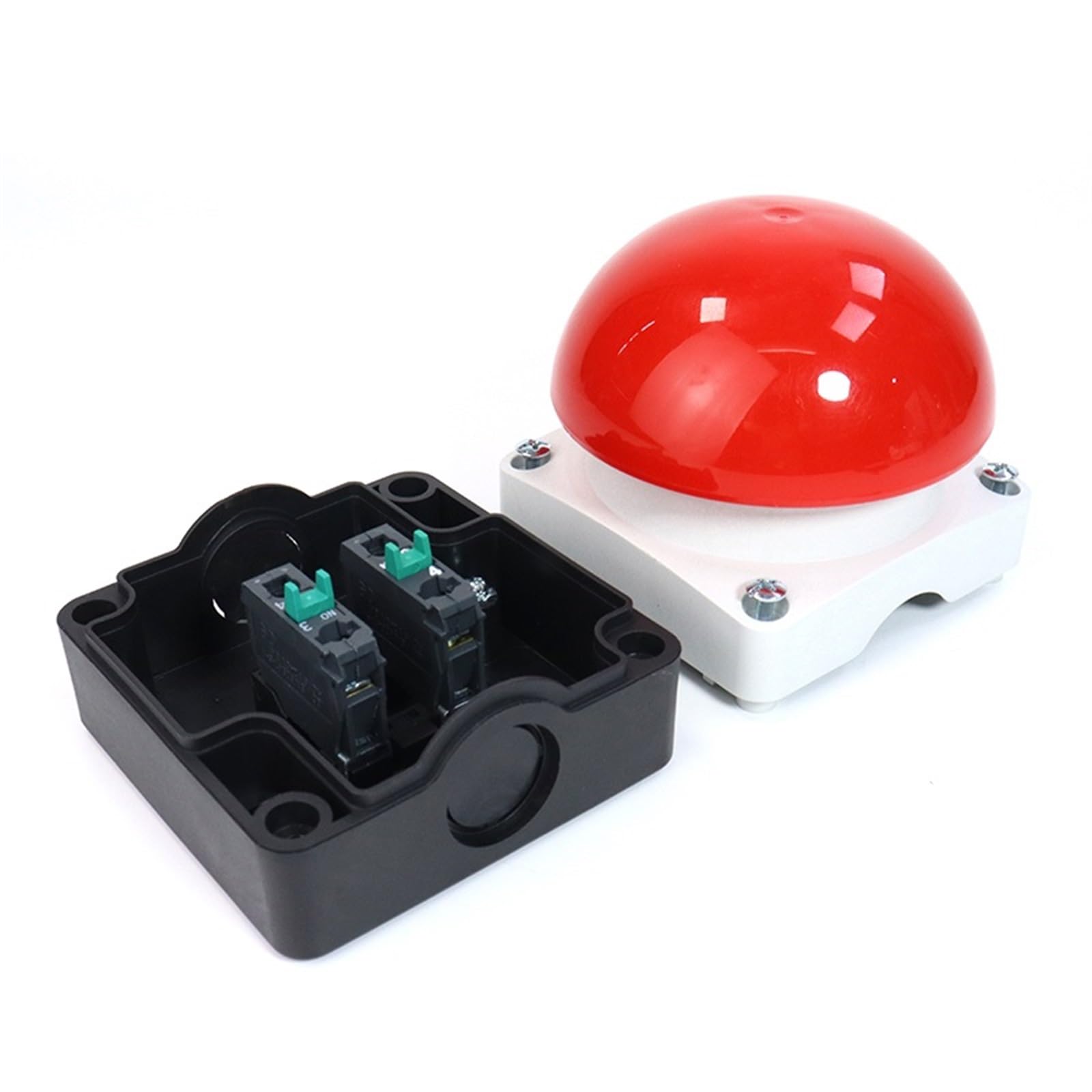 Bouton poussoir à pédale e-stop IP67, interrupteur au pied momentané à réinitialisation automatique, arrêt d'urgence champignon, 1 pièce