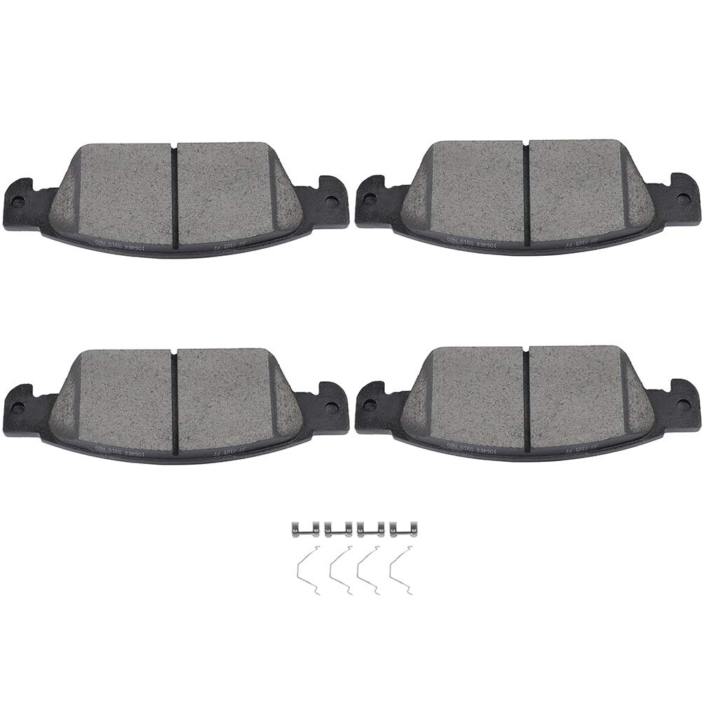 SCITOO Disc Brake Pads Kits D1287-8404 Ceramic Front Brake Pads Set Fit For INFINITI For G35 2007-2008,For INFINITI For G37 2008-2013,For INFINITI For Q60 2014-2015