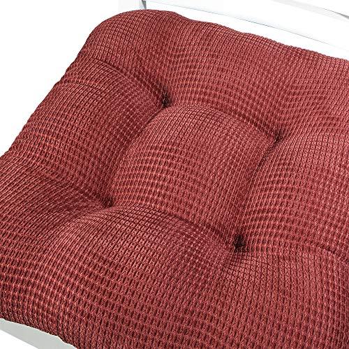 Arlee Memory Foam, Non-Skid Seat Cushion, Set of Two (2) Chair pad, 16 Inch, Burgundy Red, 2 Count