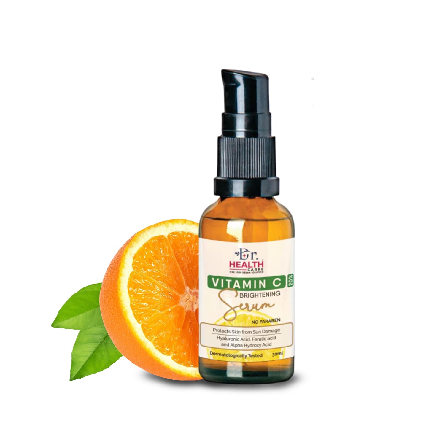 20% Vitamin C Brightening Face Serum (30 ml) - with Hyaluronic Acid, Anti-Aging Serum, Reduces Dark Circles, Fine Lines & Provides Glowing Skin, Boost Collagen & Elastin (Pack of 1)
